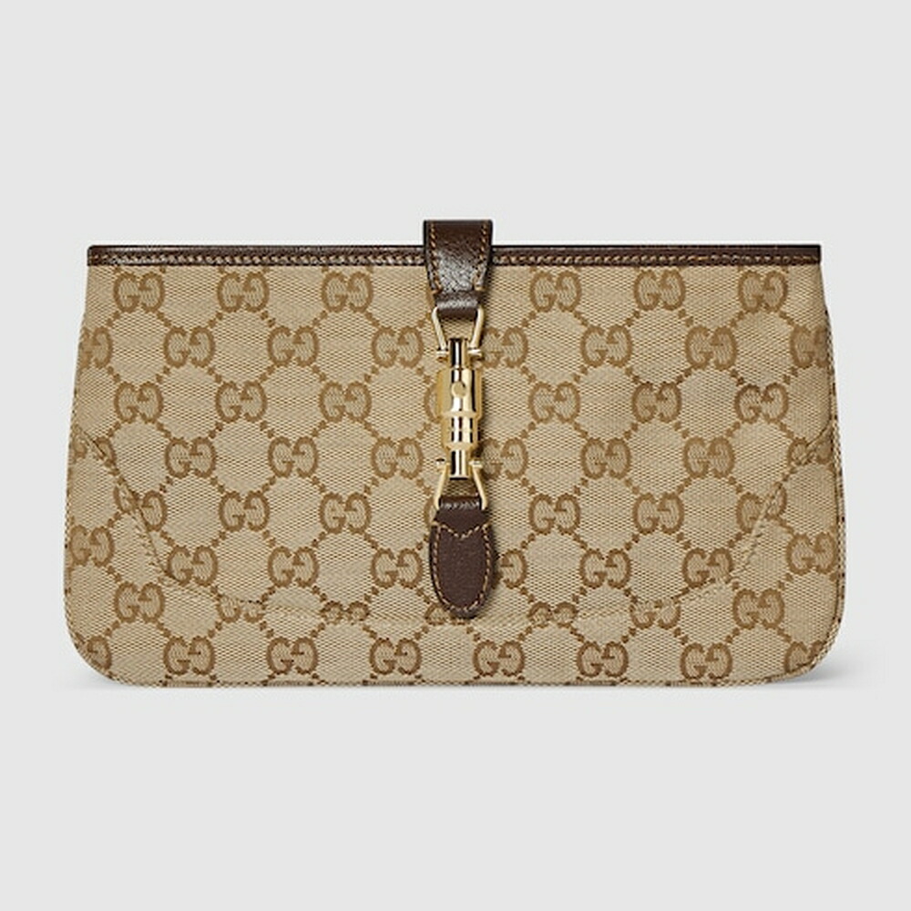 グッチ GUCCI レディース グッチ ジャッキー スモール 合切袋【砂子＆赤銅色 GG帆布 】【貨物輸送無料】【定め事品】
