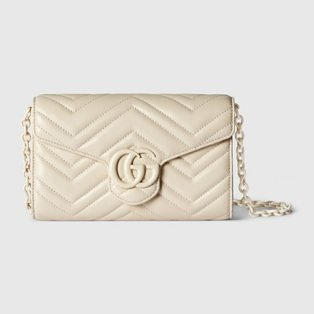グッチ GUCCI レディース ダブルG チェーンウォレット 財布【アイボリー レザー 】【送料無料】【正規品】 168,250円