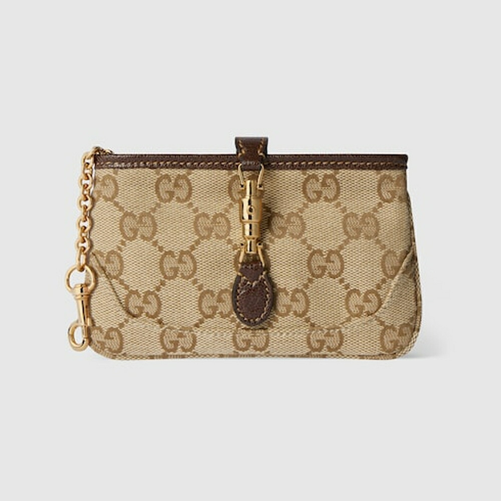 グッチ GUCCI レディース Gucci Jackie ジップ 手当たり合切袋【砂子＆赤銅色 GG帆布 】【貨物輸送無料】【定め事品】