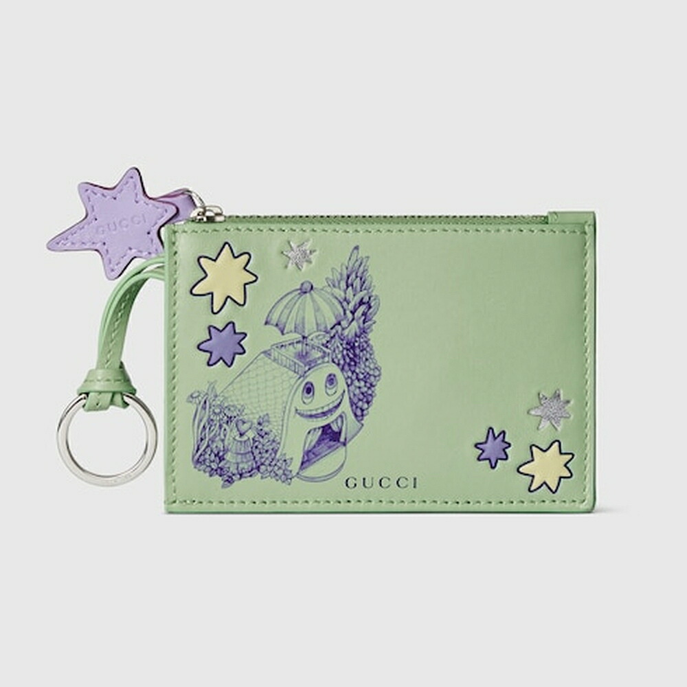 グッチ GUCCI レディース ヒグチユウコ 手当たり合切袋【ライトグリーン なめし革 】【貨物輸送無料】【定め事品】