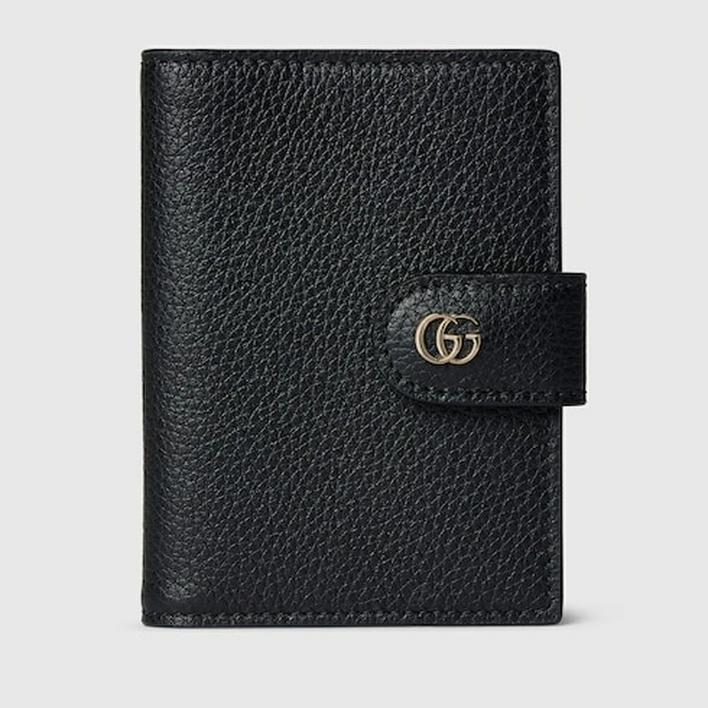 グッチ GUCCI レディース ダブルG バイ色つや 歌留多容れもの【黒いこと なめし革 】【貨物輸送無料】【定め事品】