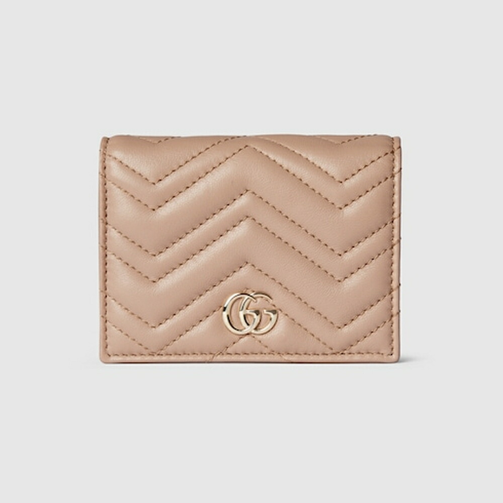 グッチ GUCCI レディース ダブルG カードケース ウォレット 財布【ピンクベージュ レザー 】【送料無料】【正規品】
