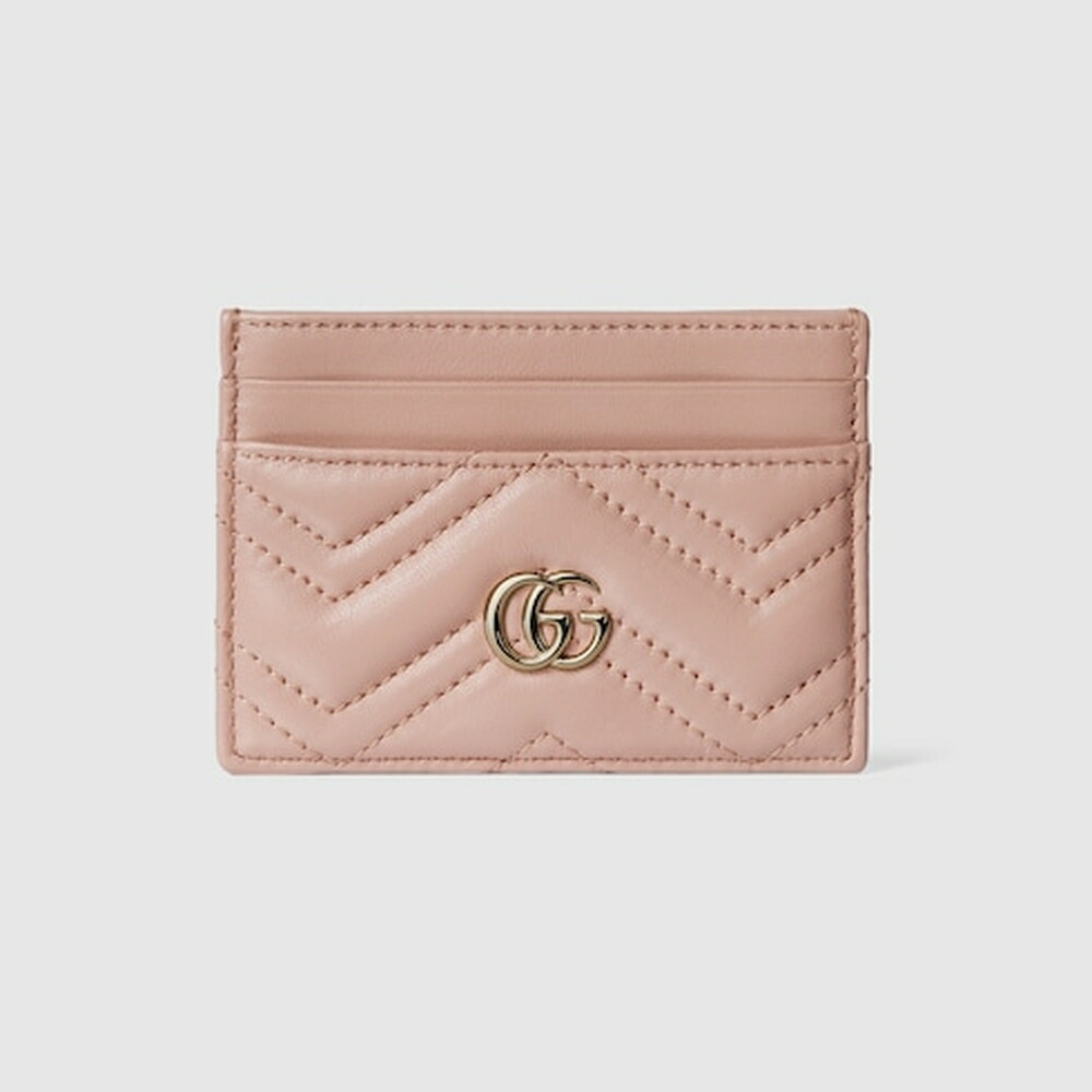 グッチ GUCCI レディース ダブルG 歌留多容れもの【サクラ色ベージュ なめし革 】【貨物輸送無料】【定まり品】