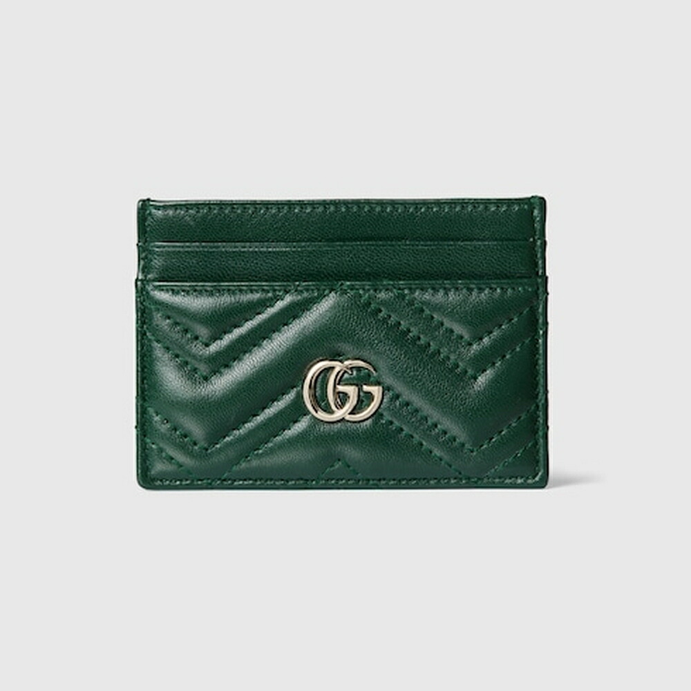 グッチ GUCCI レディース ダブルG 歌留多容れもの【緑であること なめし革 】【貨物輸送無料】【定まり品】