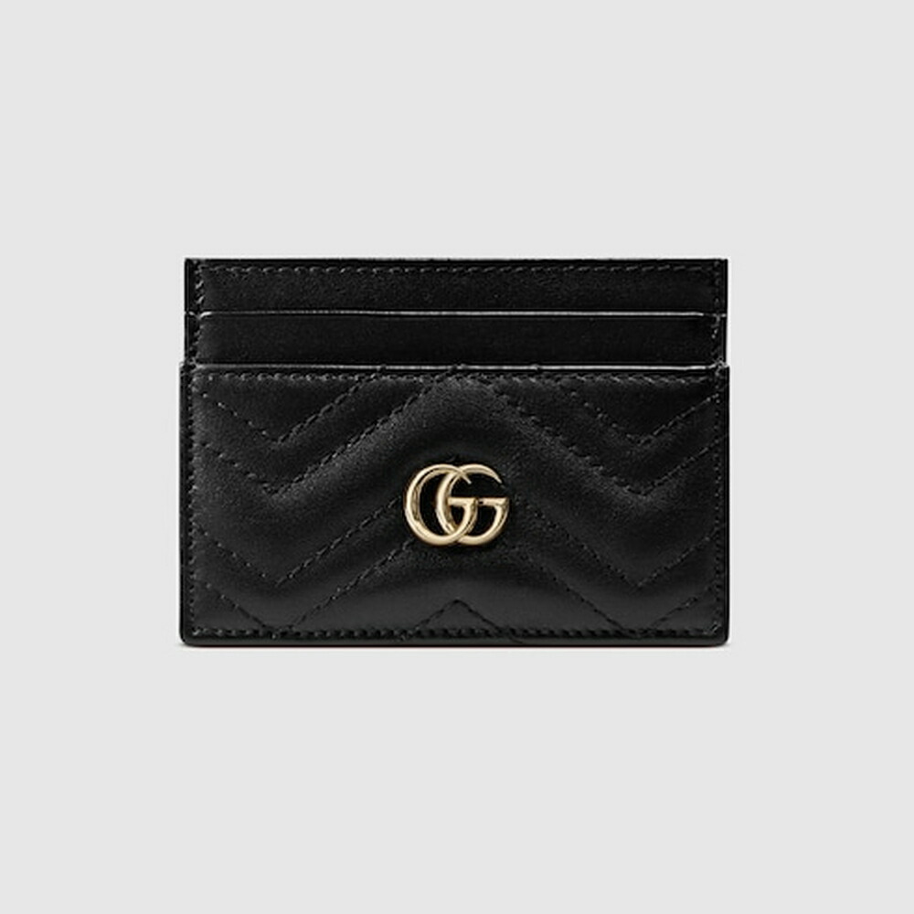 グッチ GUCCI レディース ダブルG 歌留多容れもの【黒いこと なめし革 】【貨物輸送無料】【定まり品】