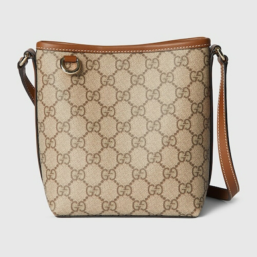 グッチ GUCCI レディース GG象徴 ナノ 井戸釣瓶御徒面子【ベージュ＆うす暗い赤銅色 織り地 】【貨物輸送無料】【置き目品】