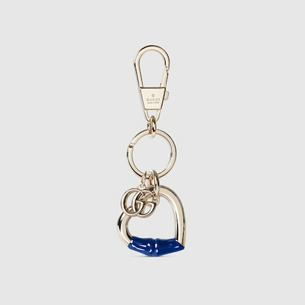 グッチ GUCCI レディース ハートシェイプ キーチェーン【ライトブルー ラッカーフィニッシュ 】【送料無料】【正規品】