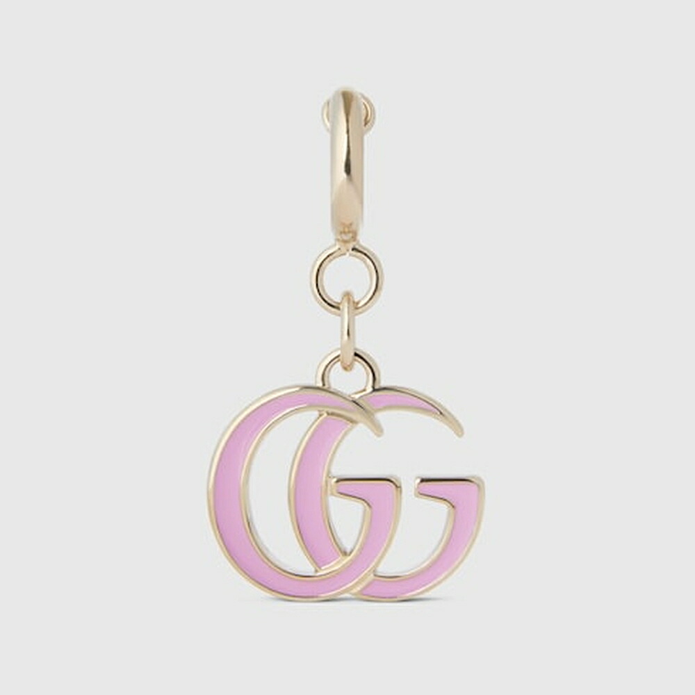 グッチ GUCCI レディース ダブルG バッグ チャーム【ピンク エナメル 】【送料無料】【正規品】