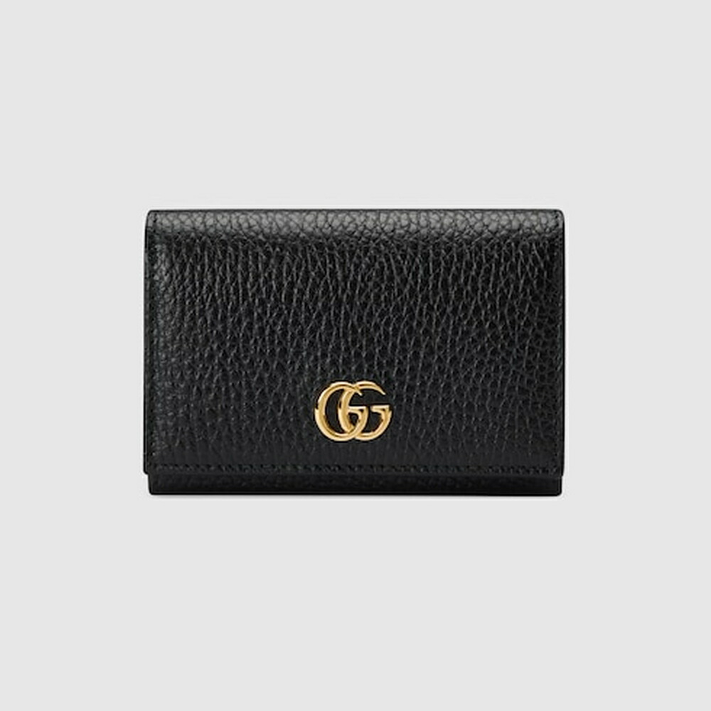グッチ GUCCI レディース ダブルG 歌留多容れもの（名刺入れ）【黒いこと なめし革 】【貨物輸送無料】【定まり品】