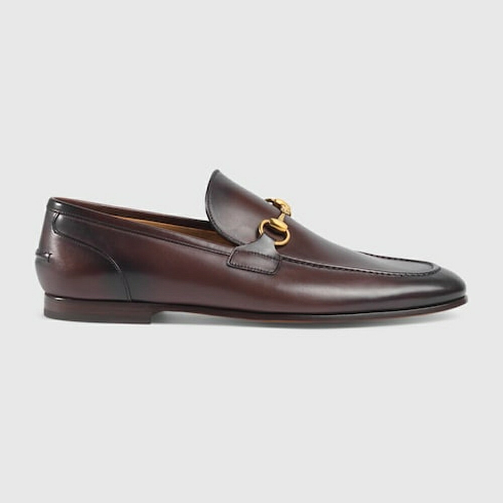 グッチ GUCCI メンズ ヨルダーン 導管ビット 置き目毛革【暗然たる赤銅色 なめし革 】【貨物輸送無料】【定め事品】