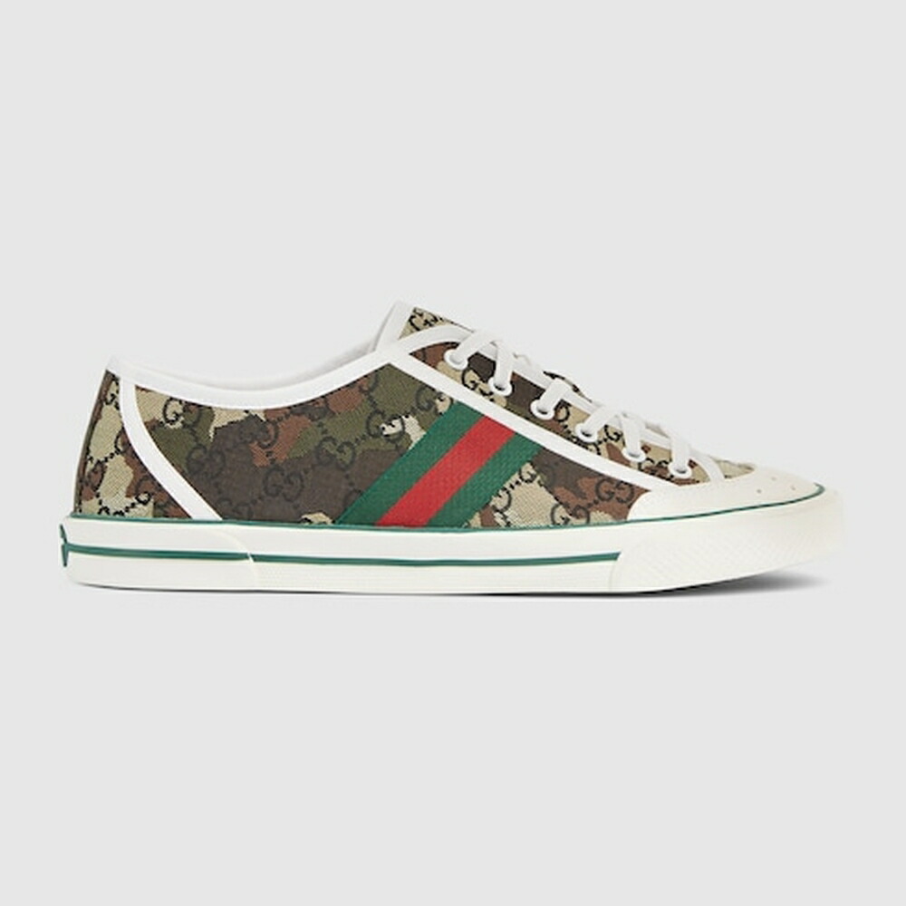 グッチ GUCCI メンズ テニス 1977 スニーカー【ブラック＆グレー キャンバス 】【送料無料】【正規品】