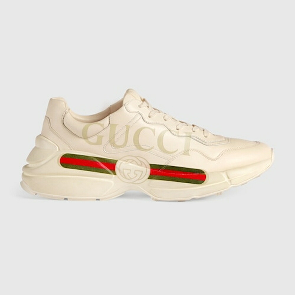 グッチ GUCCI メンズ ライトン ロゴ レザー スニーカー【送料無料】【正規品】