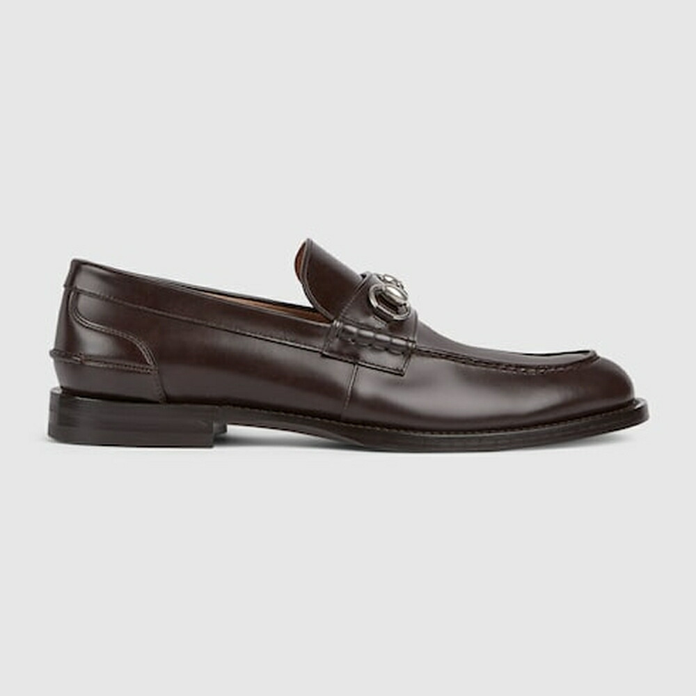 グッチ GUCCI メンズ ホースビット付き ローファー【ダークブラウン レザー 】【送料無料】【正規品】