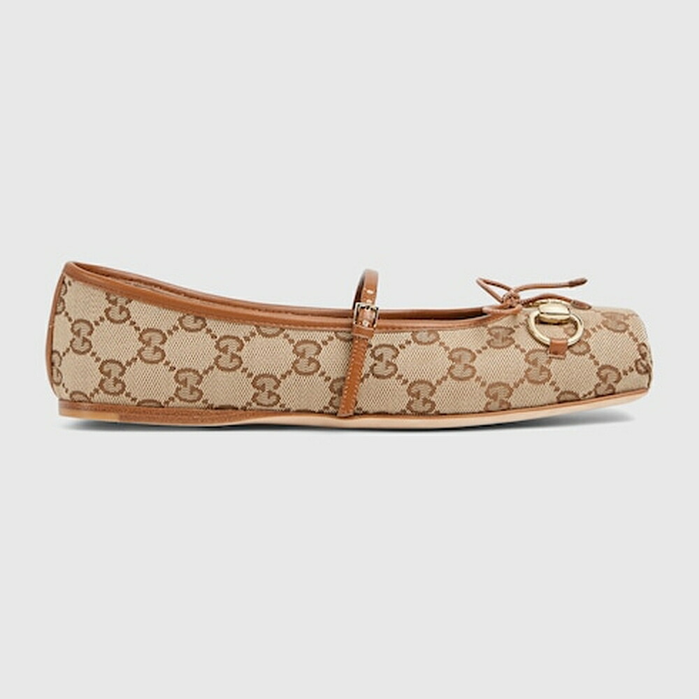 グッチ GUCCI レディース ホースビット フラットバレエシューズ【ベージュ＆ダークブラウン 】【送料無料】【正規品】 103,510円