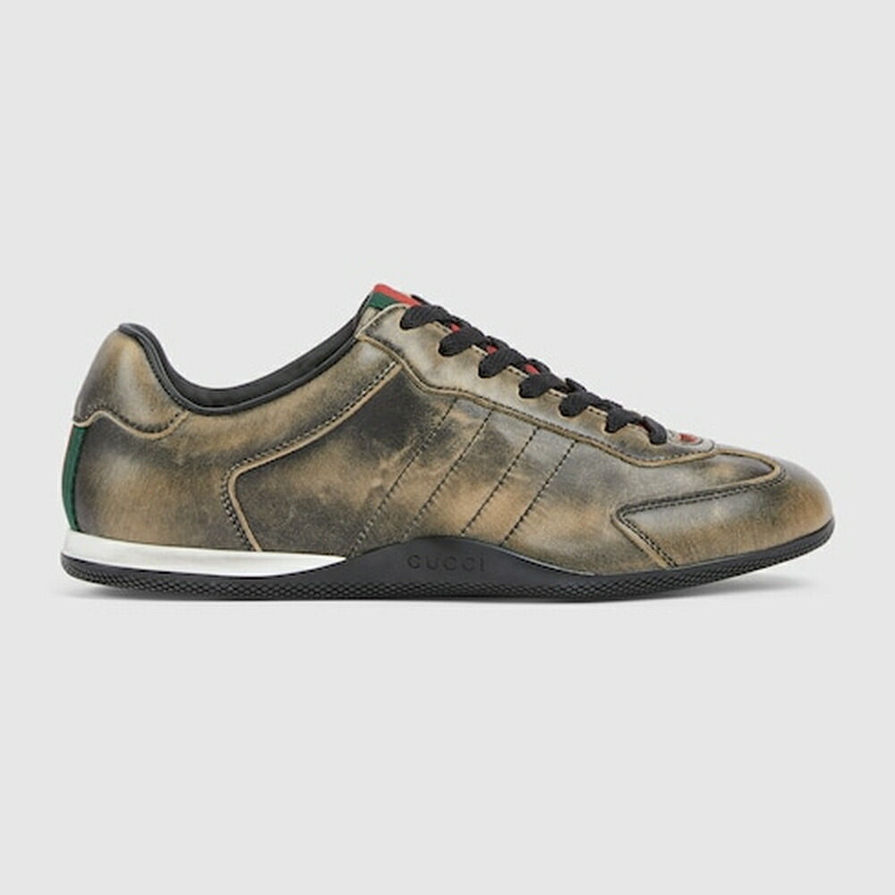 グッチ GUCCI レディース シフト スニーカー【ブラック レザー 】【送料無料】【正規品】