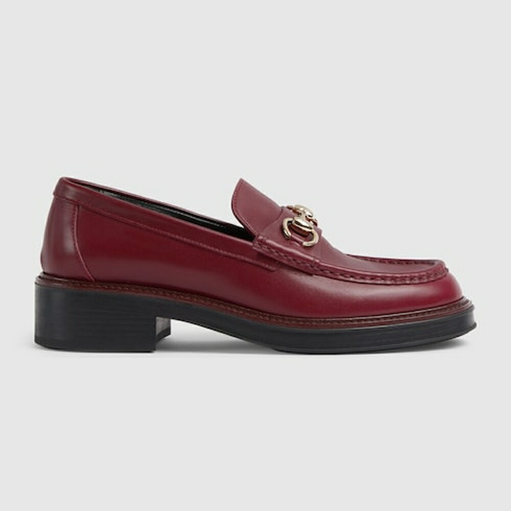 グッチ GUCCI レディース ホースビット ローファー【グッチ ロッソ アンコーラ（深い赤）レザー 】【送料無料】【正規品】
