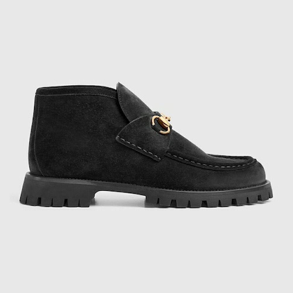 グッチ GUCCI レディース ホースビット アンクルブーツ【ブラック スエード 】【送料無料】【正規品】