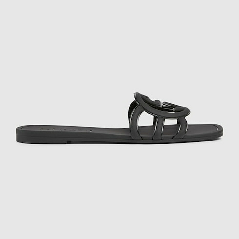 グッチ GUCCI レディース インターロッキングG 横すべりサンダル【黒いこと 思われ人 】【貨物輸送無料】【置き目品】