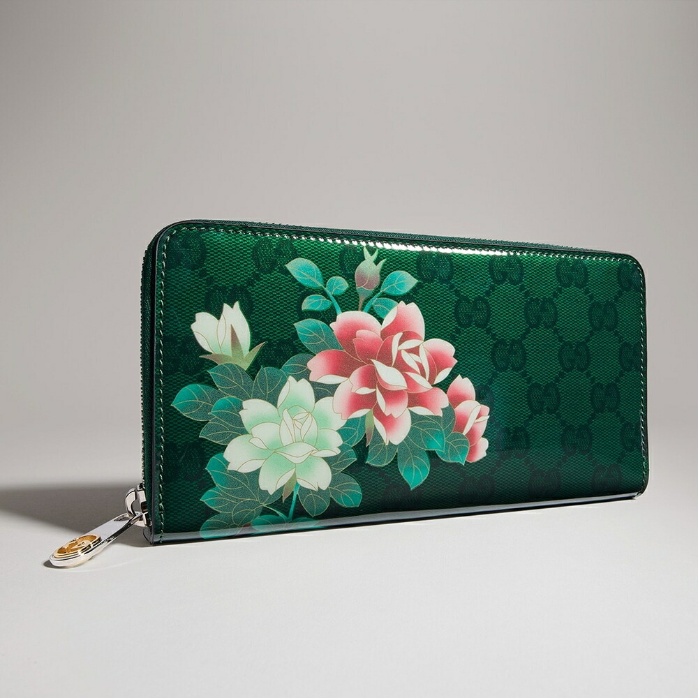 グッチ GUCCI レディース 安藤七宝店 日本限定 ジップアラウンドウォレット 財布【グリーン GGレザー 】【送料無料】【正規品】｜ブランドバッグ・雑貨CELEBRITY