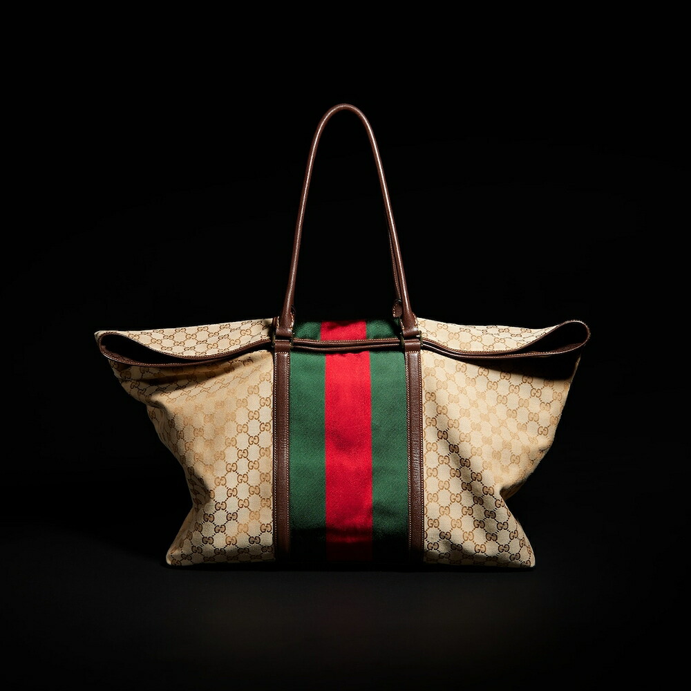 グッチ GUCCI メンズ ウェブ ストライプ付き GG ダッフルバッグ【サンド＆ブラウン GGキャンバス 】【送料無料】【正規品】｜ブランドバッグ・雑貨CELEBRITY