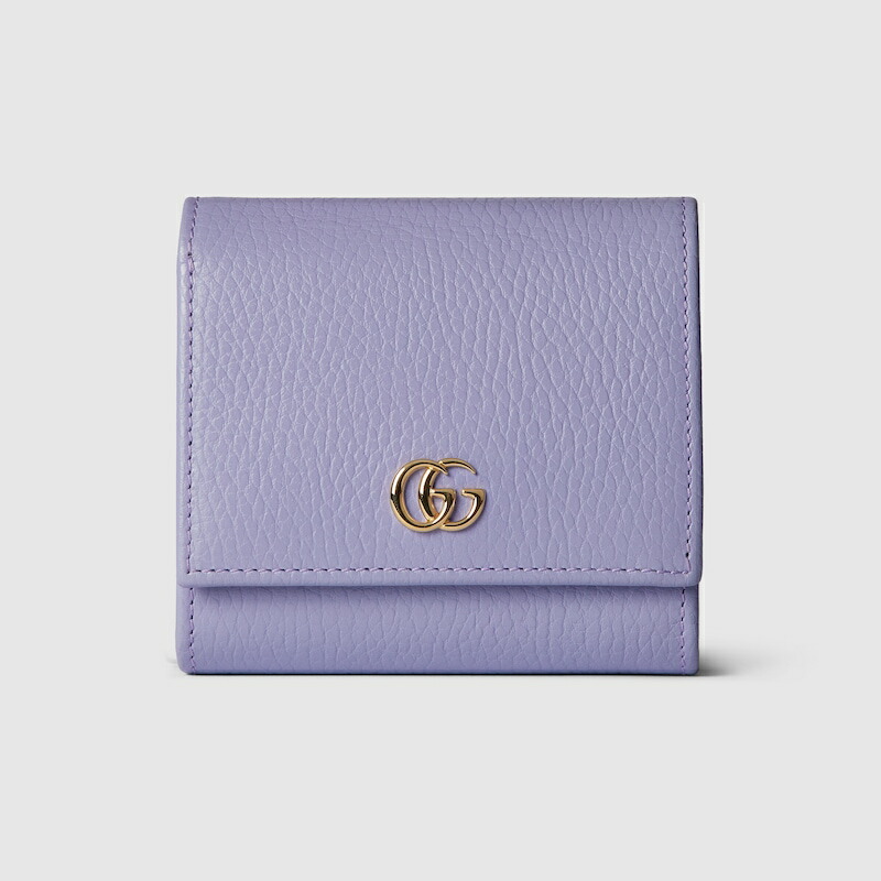 GUCCI ダブルG ウォレット財布 グリーン インテリア（ライトブルー） GUCCI ダブルG ウォレット財布 グリーン インテリア（ライトブルー