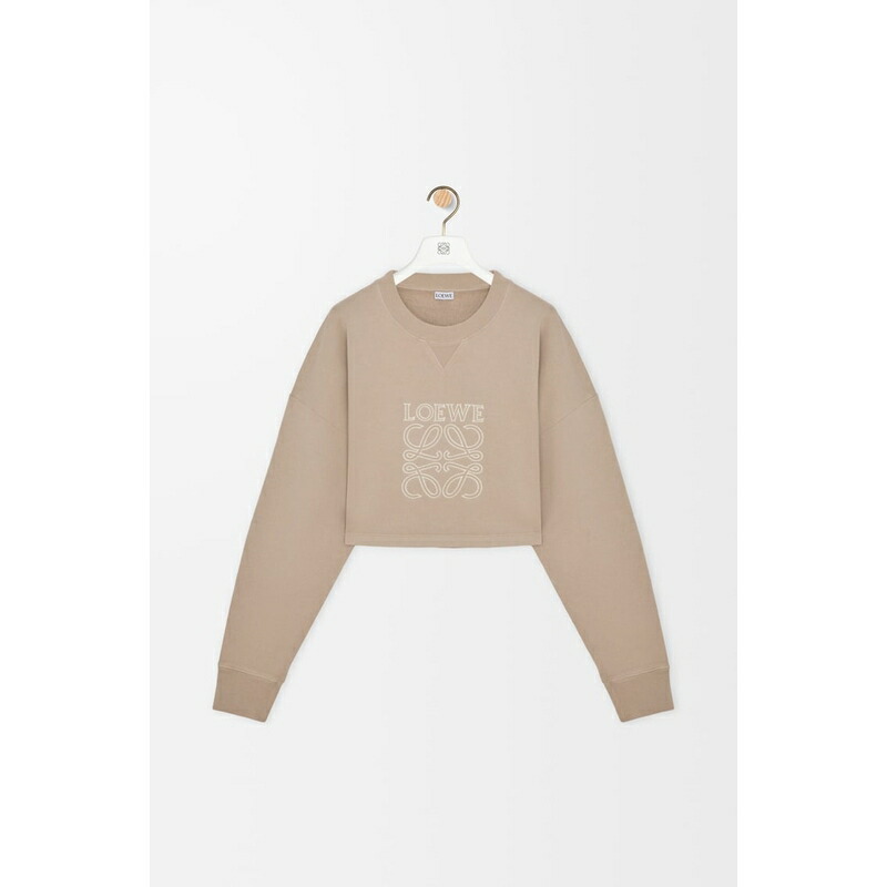 【人気モデル】 ロエベ クロップド ポロシャツ ベージュ サイズ XS コットン 人気モデル】 ロエベ クロップド ポロシャツ ベージュ サイズ XS