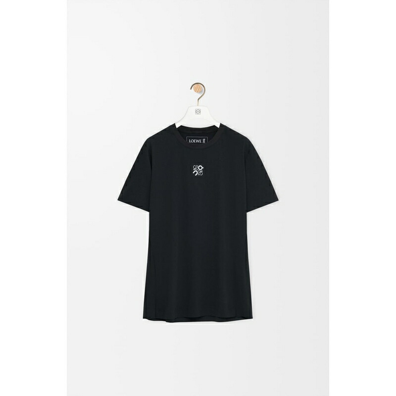 25新作 ロエベ ルーズフィット Tシャツ メンズ コットン 半袖 ルーズフィット Tシャツ（コットン） ブルー - LOEWE