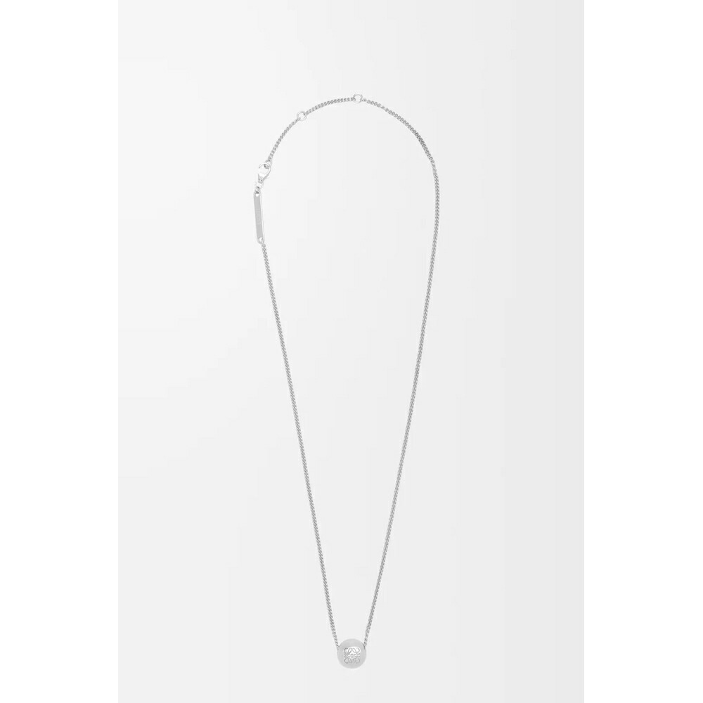 【正規 美品】LOEWE アナグラム刻印ロゴ銀色チャーム/ネックレスチェーン kodxj50ak5887uj4_2.jpg