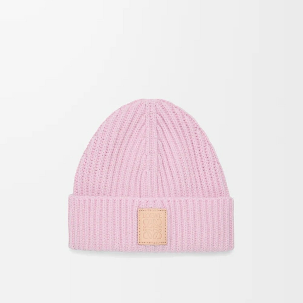 LOEWE ピンク ニット帽 org.jpg