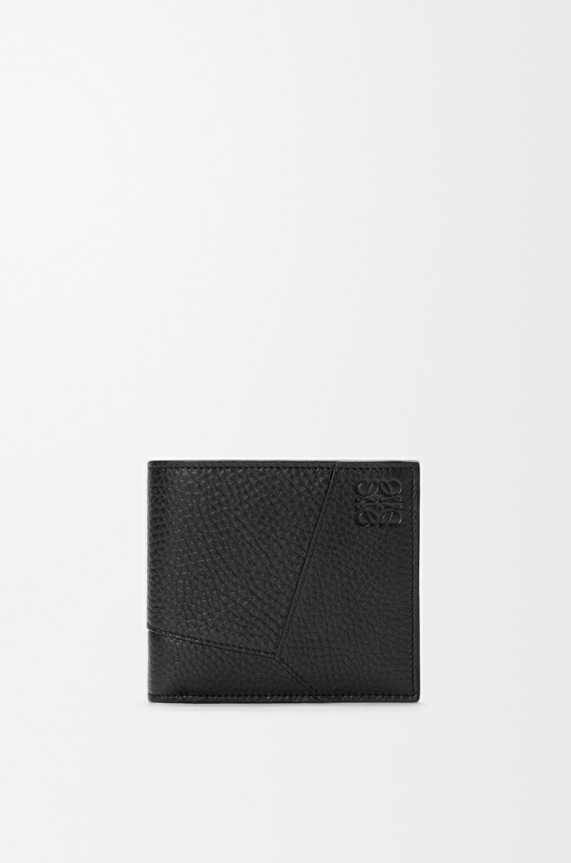 ロエベ LOEWE 2025秋冬メンズ 謎合わせ バイフォールド ウォレット 紙入れ（サプルグレインカーフ）【黒いこと 】【貨物輸送無料】【置き目品】