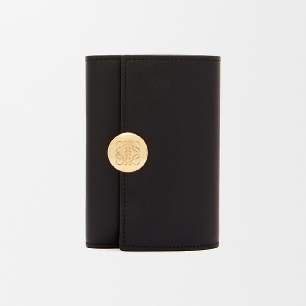 ロエベ　ペブルバーティカルウォレット　ブラック×ゴールド 楽天市場】Loewe ロエベ ぺブル バーティカル ウォレット スモール