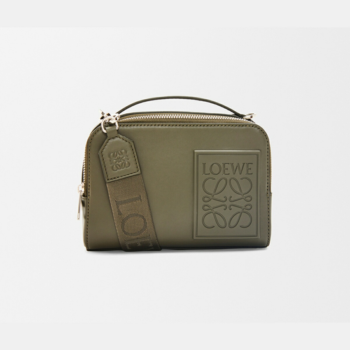 ロエベ LOEWE 2025秋冬メンズ クロスボディ カメラバッグ ミニ（サテンカーフ）【カーキグリーン 】【送料無料】【正規品】