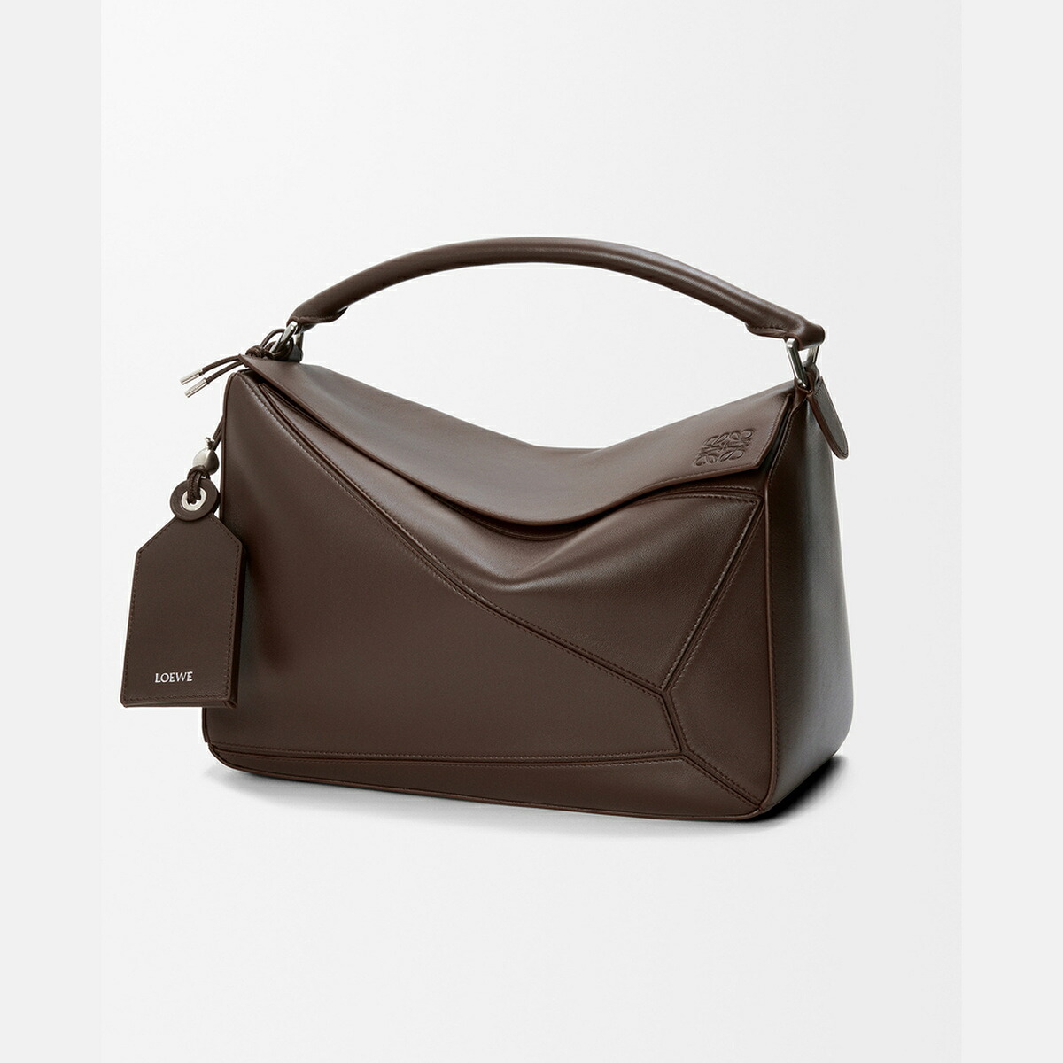 ロエベ LOEWE 2025秋冬メンズ フェザーライト パズルバッグ ラージ（ナパラム）【ダークブラウニー 】【送料無料】【正規品】