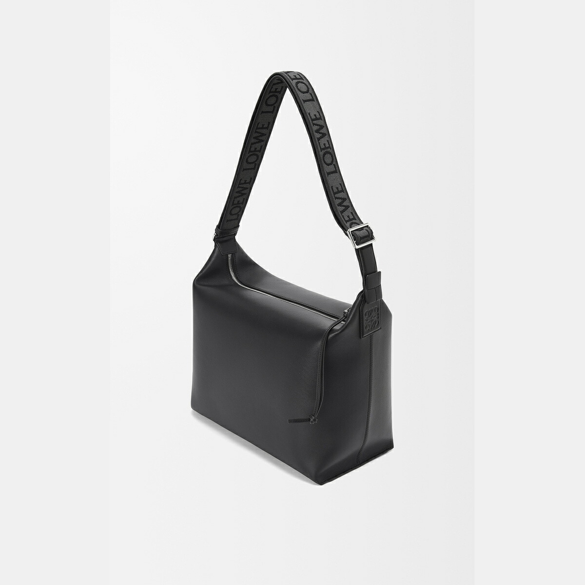 ロエベ LOEWE 2025秋冬メンズ キュービィ クロスボディバッグ（サプルスムースカーフ\u0026ジャカード）【黒いこと 】【貨物輸送無料】【定め事品】
