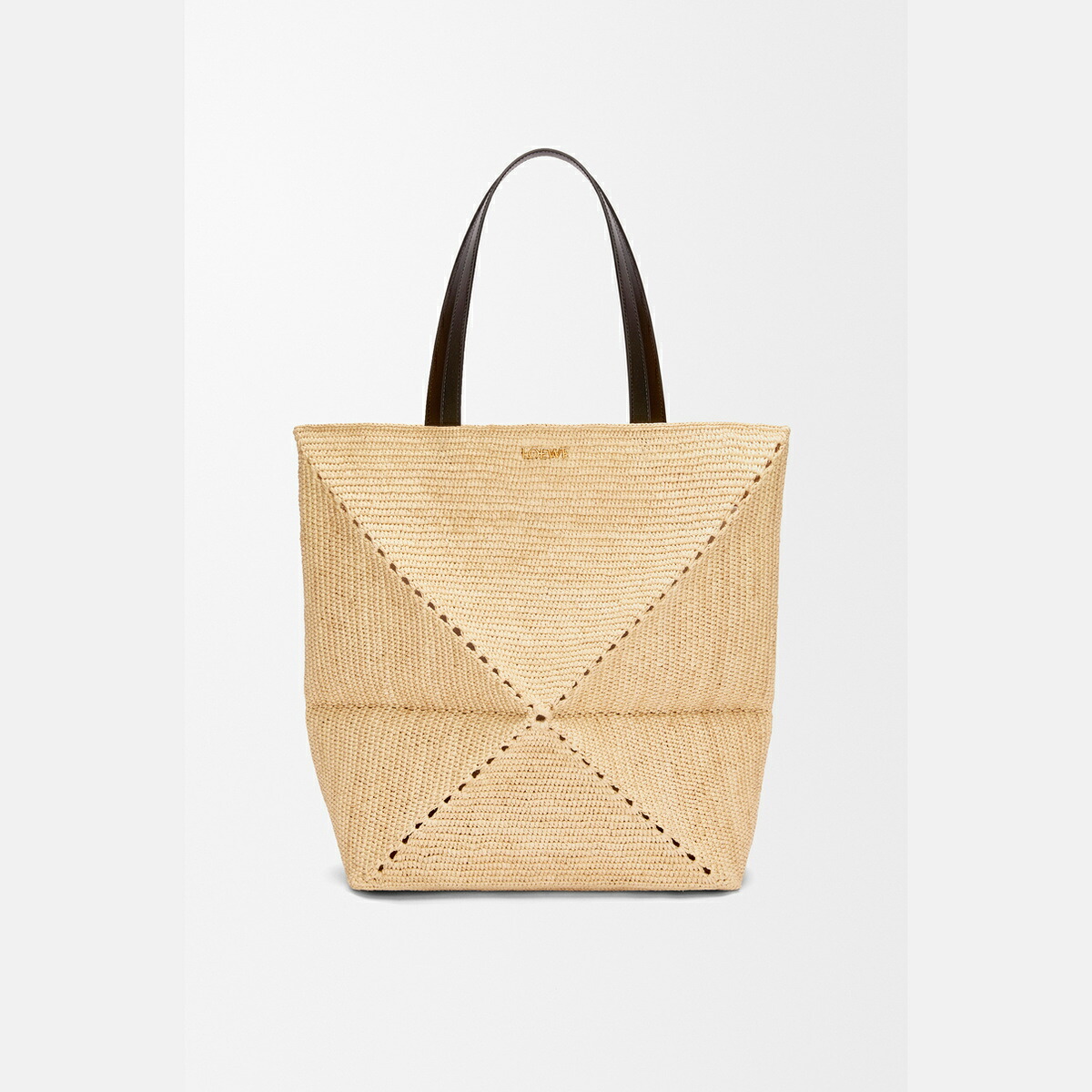 ロエベ LOEWE 2025秋冬メンズ パズルフォルド トート XL（ラフィア）【自然的/黒いこと 】【貨物輸送無料】【定まり品】