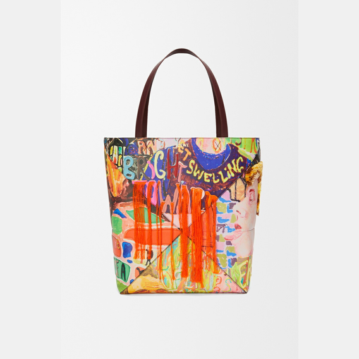 ロエベ LOEWE 2025秋冬メンズ パズルフォルド トート XL（クラシックカーフ）【ダークバーガンディ/マルチ色つや 】【貨物輸送無料】【定め事品】
