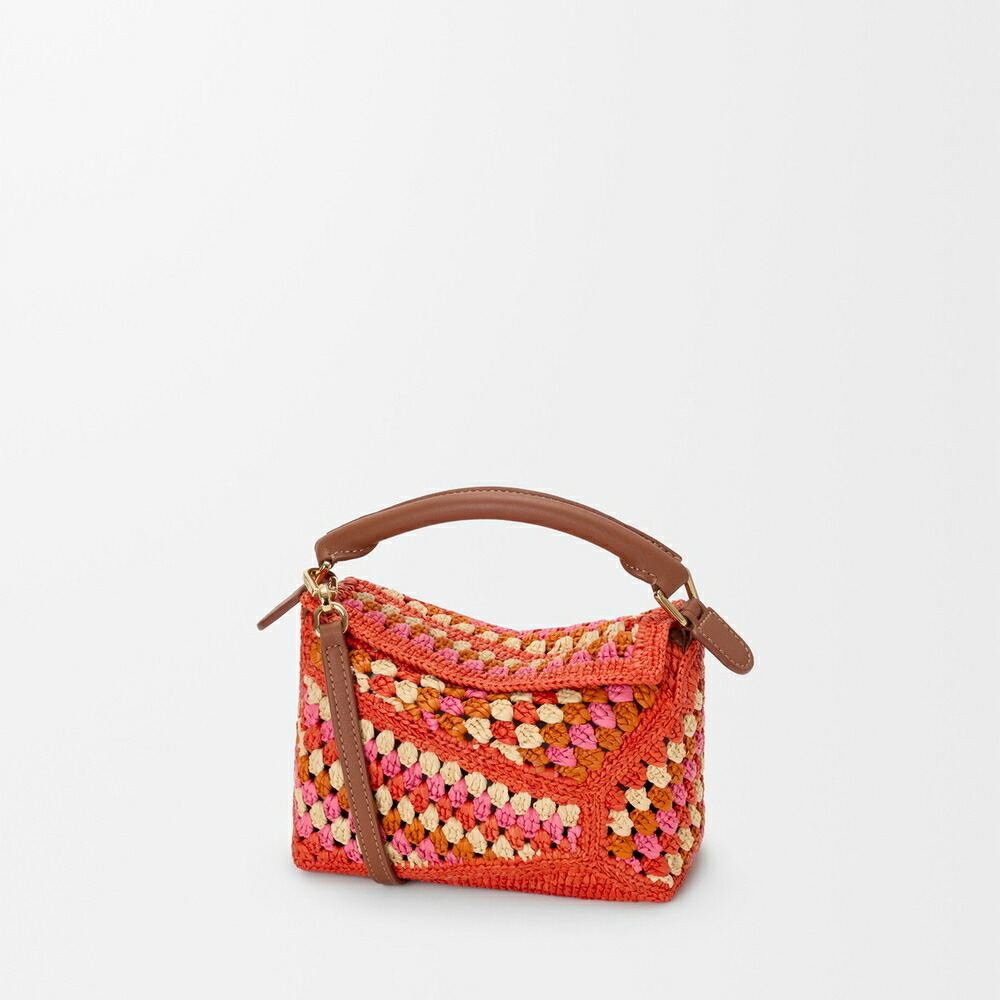 ロエベ LOEWE 2026春夏レディース 謎合わせ境界線 御徒面子 ミニ【ブライトオレンジ/サクラ色 】【貨物輸送無料】【定まり品】