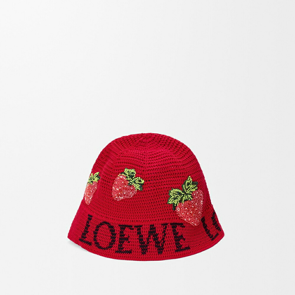 ロエベ LOEWE 2026春夏レディース オランダ苺 井戸釣瓶かぶり笠【赤いこと 】【貨物輸送無料】【定まり品】