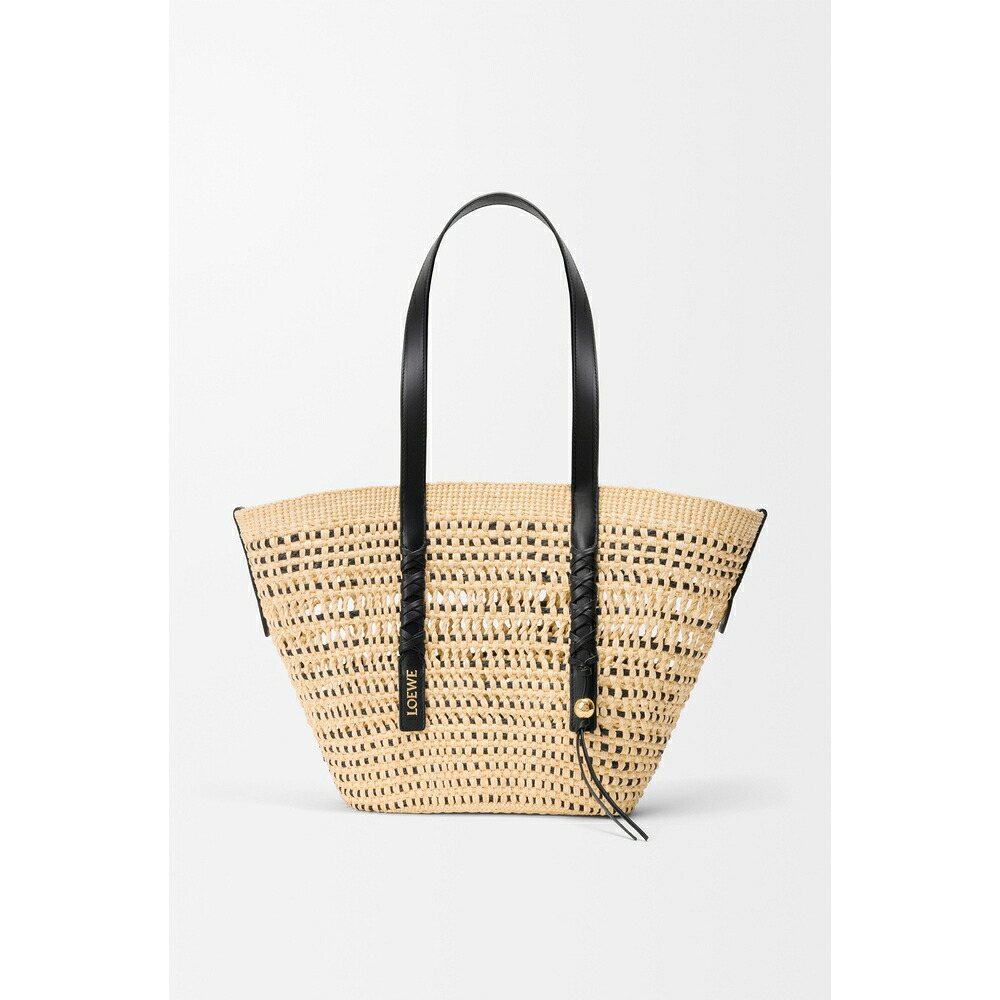 ロエベ LOEWE 2026春夏レディース ブレイドバスケット 並み並み【自然的/黒いこと 】【貨物輸送無料】【置き目品】