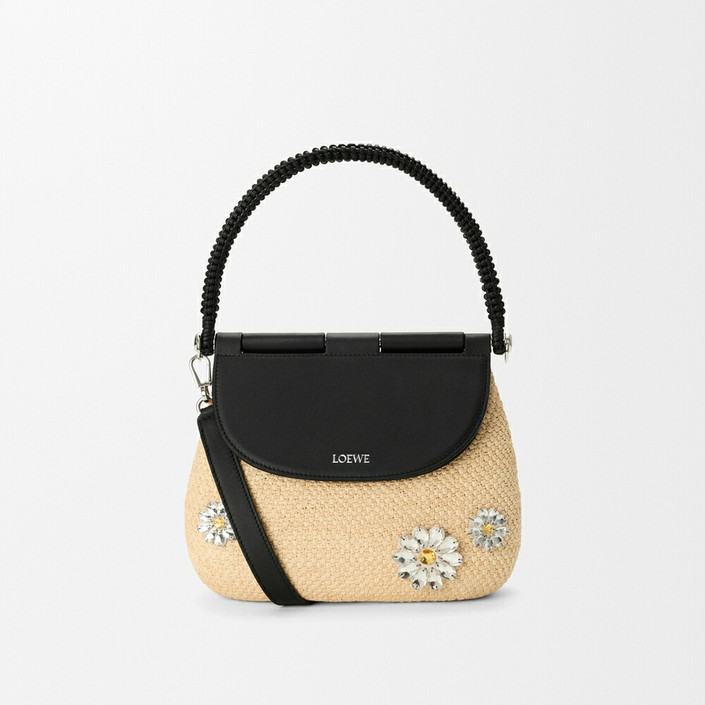 ロエベ LOEWE 2026秋冬レディース ペスカドールバッグ ミディアム ラフィアandカーフ【ナチュラル/ブラック 】【送料無料】【正規品】｜ブランドバッグ・雑貨CELEBRITY