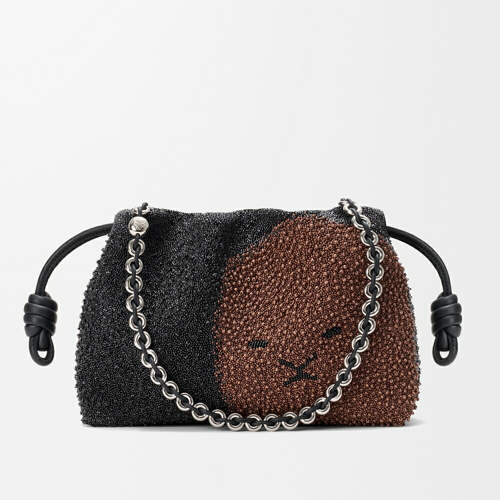 ロエベ LOEWE 2026秋冬レディース ライオン ビーズ フラメンコパース ミディアム ビーズキャンバスandカーフ【ブラック/ピーカン 】【送料無料】【正規品】｜ブランドバッグ・雑貨CELEBRITY