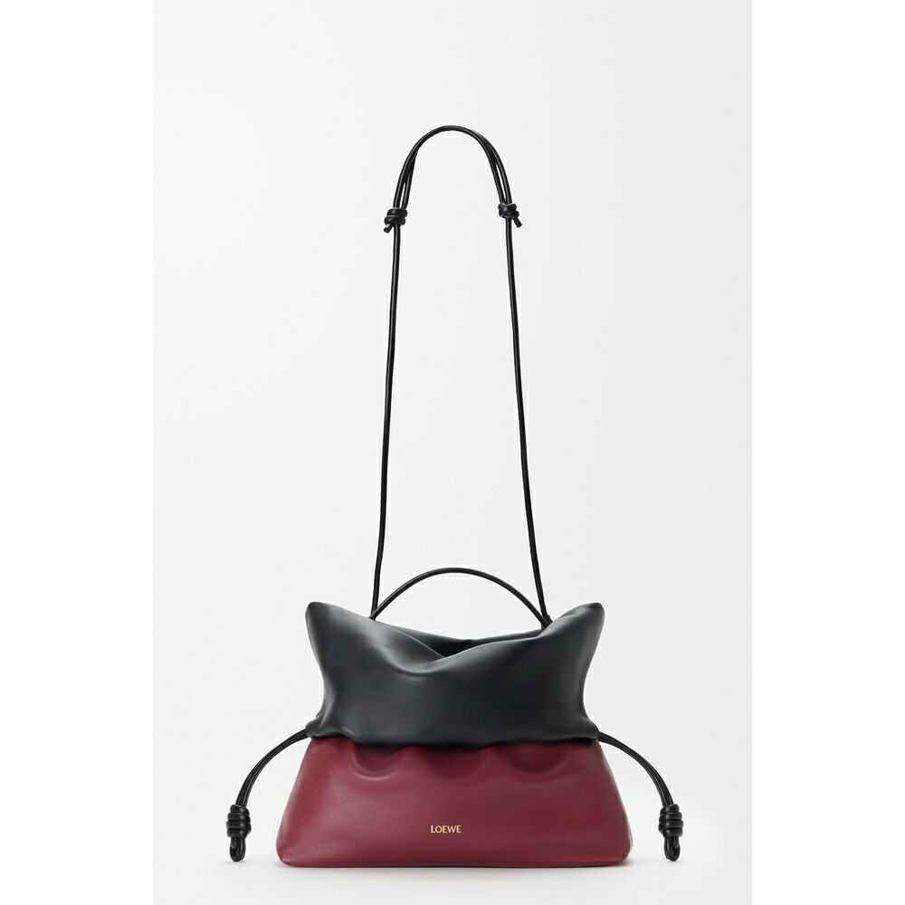 ロエベ LOEWE 2026秋冬レディース フラメンコ ロール バッグ バイカラーメローナパラム【ブラック/コッパーレッド 】【送料無料】【正規品】｜ブランドバッグ・雑貨CELEBRITY