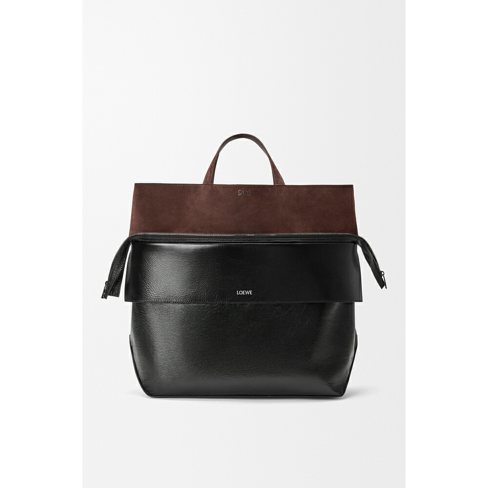 ロエベ LOEWE 2026秋冬メンズ スイッチ トートバッグ ラージ ペーパーカーフandスエード【ブラック/エスプレッソ 】【送料無料】【正規品】|ブランドバッグ・雑貨CELEBRITY