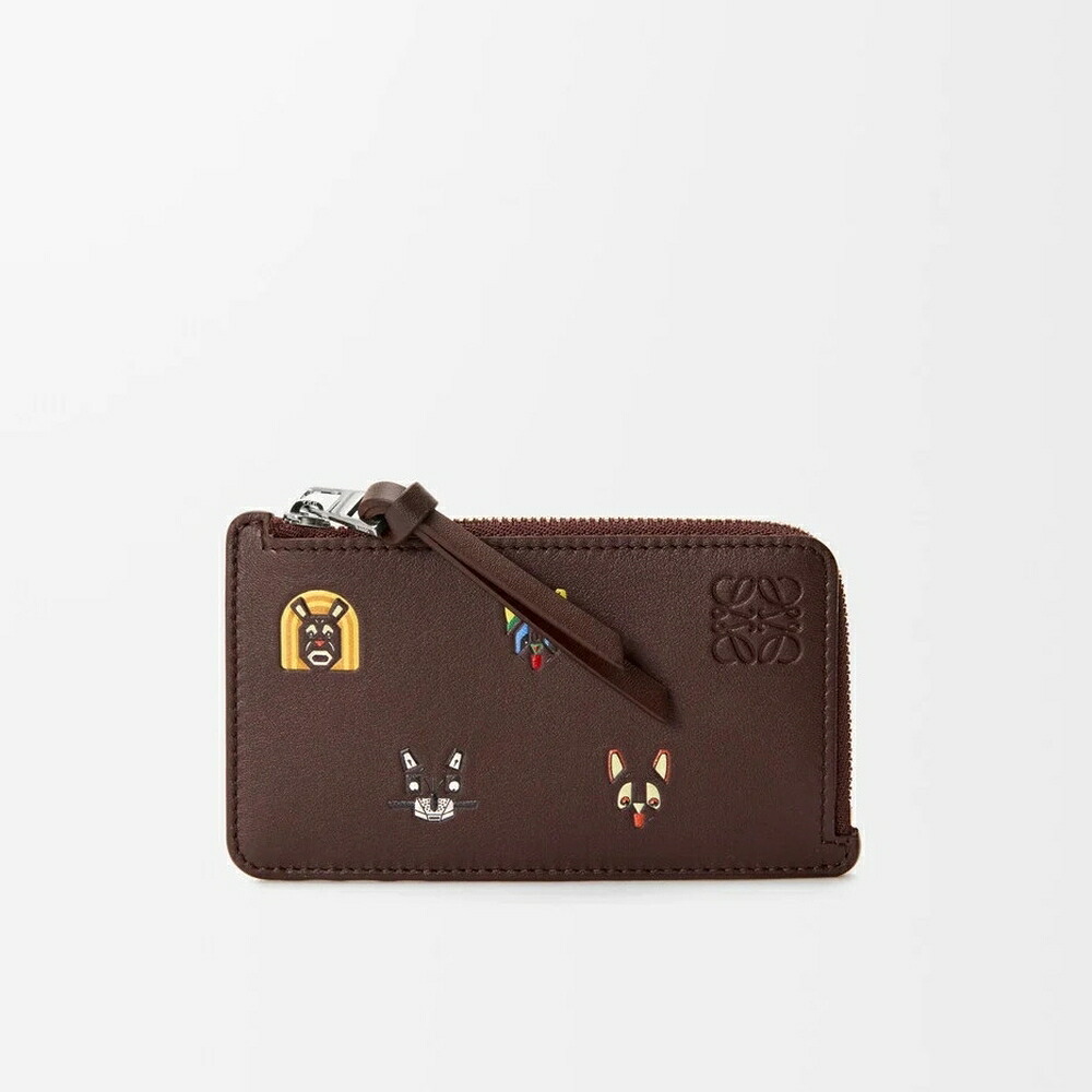 ロエベ LOEWE 2026春夏メンズ キャッツ コインカードホルダー【赤銅色 】【貨物輸送無料】【置き目品】