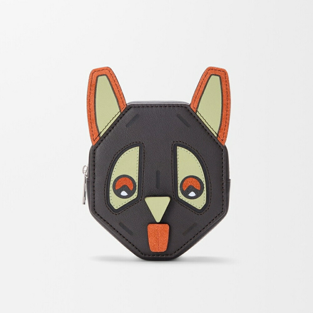 ロエベ LOEWE 2026春夏メンズ フューチャリスト 猫 コインケース【暗灰色 】【貨物輸送無料】【定まり品】