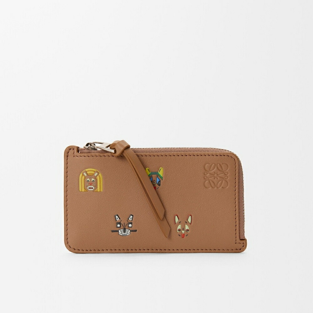 ロエベ LOEWE 2026春夏メンズ キャッツ コインカードホルダー【モカ 】【貨物輸送無料】【置き目品】