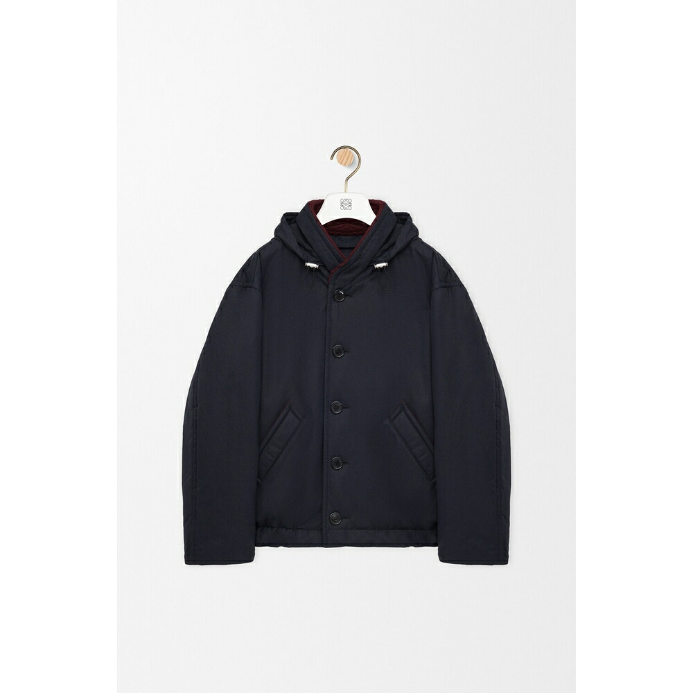 ロエベ LOEWE 2026春夏メンズ パデッドジャケット【ネイビーブルー 】【貨物輸送無料】【置き目品】