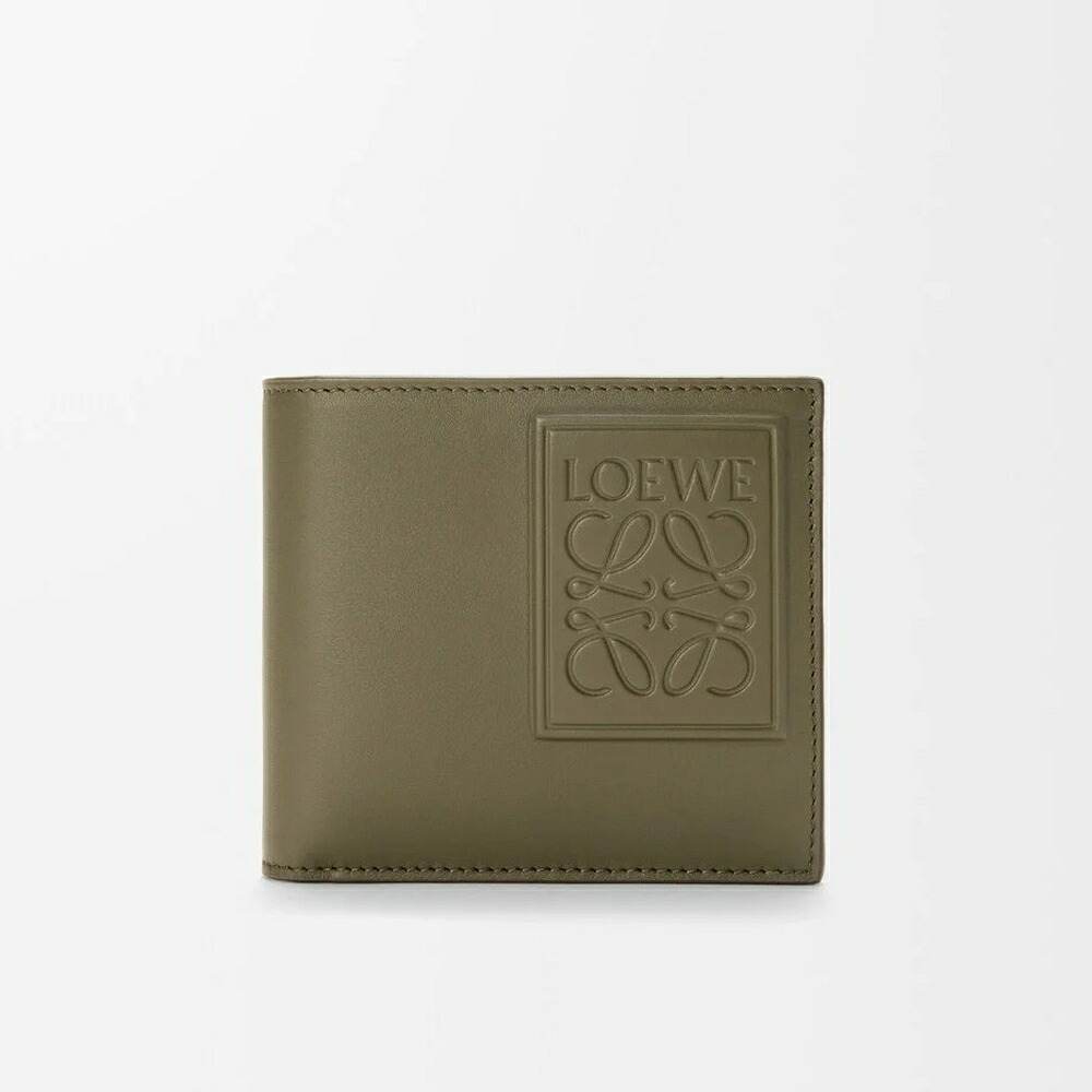 ロエベ LOEWE 2026春夏メンズ バイフォールド コインウォレット 財布【カーキグリーン 】【送料無料】【正規品】