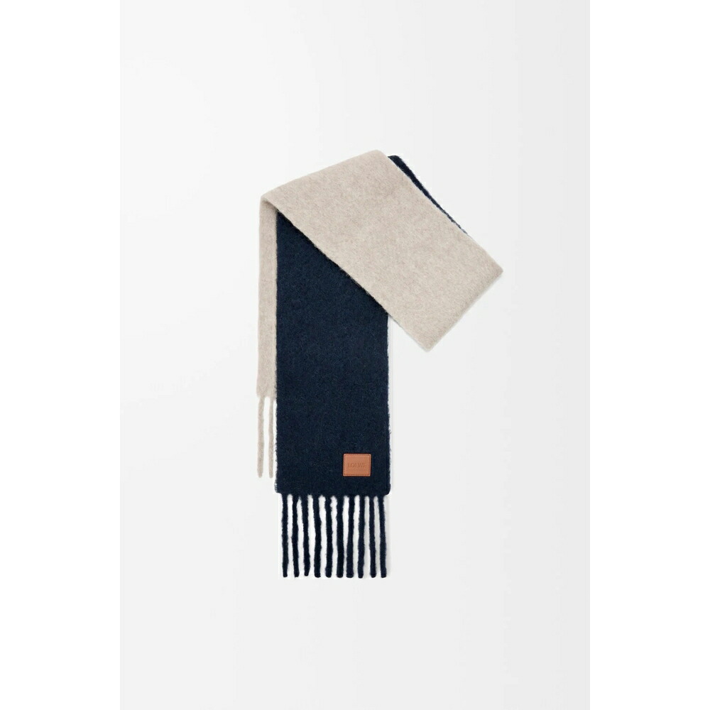 ロエベ LOEWE 2026春夏メンズ えり巻き【Navy Blue/Sandstone 】【貨物輸送無料】【置き目品】