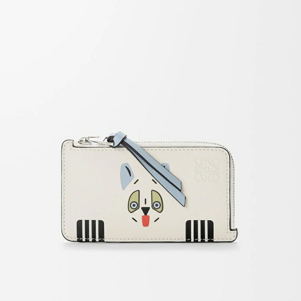 ロエベ LOEWE 2026春夏メンズ フューチャリスト 猫 コインカードホルダー【ホンブルグ帽白いこと 】【貨物輸送無料】【置き目品】